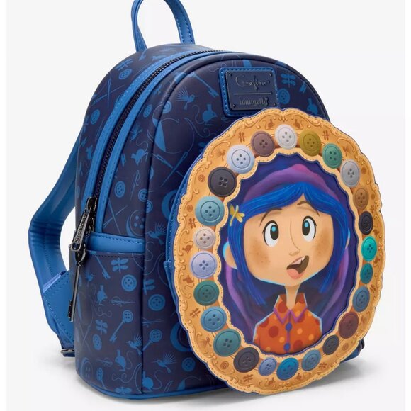 Loungefly  - Coraline Portal Button Frame Mini Backpack - NEW
